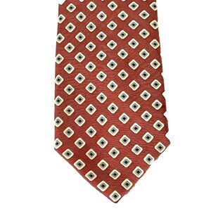 Jos A Bank Tie Repp Weave Diamond Pink Red White Blue Mob Vegas Preppy Y2K
